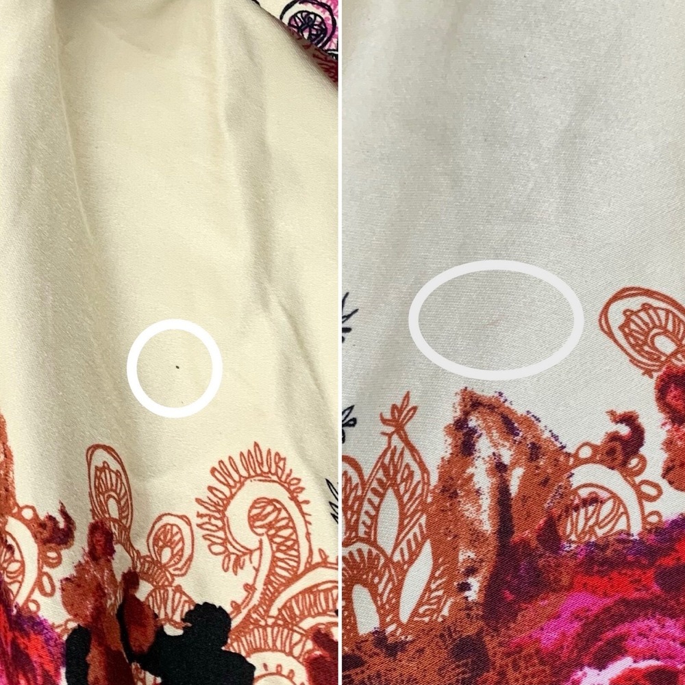 Lady V London Vintage Floral Paisley Tea Dress Red Ivory UK 8 , US 4 NWT - Picture 11 of 11